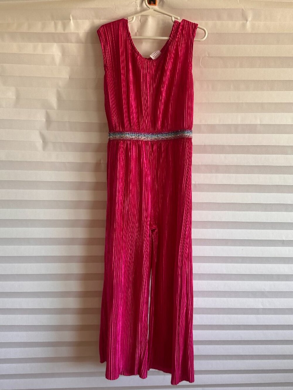 Wonder Nation Girls Magenta Pleated Romper Size 6/6X Dressy Casual Party Outfit